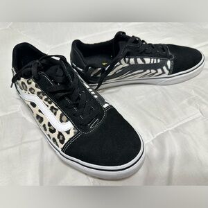 Vans shoes women’s size 10. Leopard and zebra.